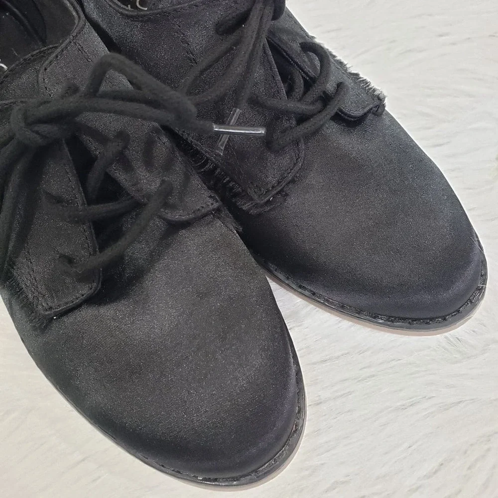 Sugar dramadays black satin oxford shoes woman's size 7 NEW no lid on box - Picture 9 of 9
